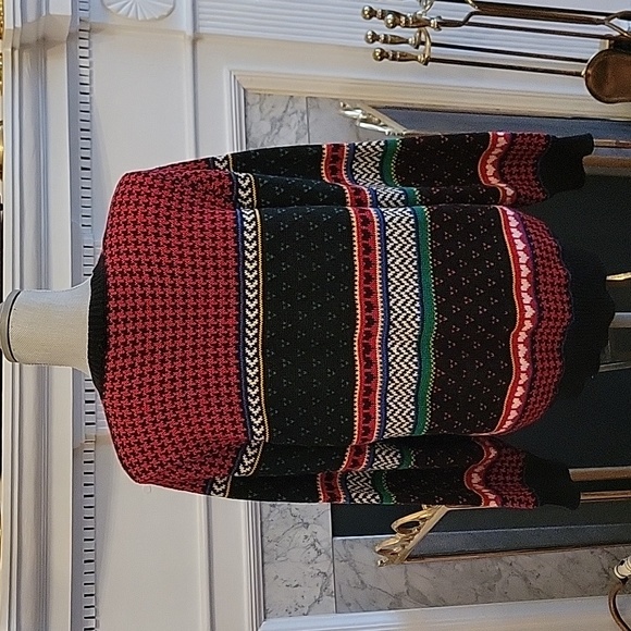 Vintage Susan Bristol Hand Embroidered Scotty Christmas Cardigan - Picture 6 of 9